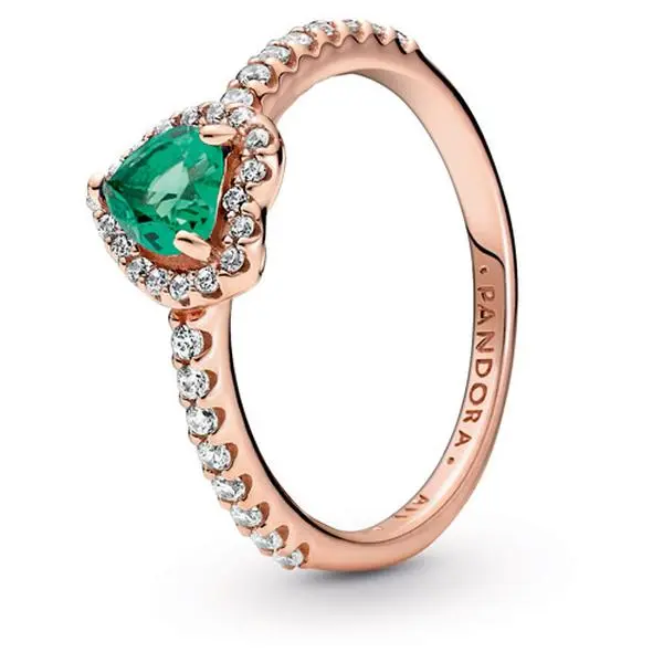 Pandora Sparkling Elevated Heart Ring 188421C03-54
