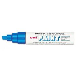 Uni-Ball UBC63733 Broad Chisel Tip Permanent Marker, Blue