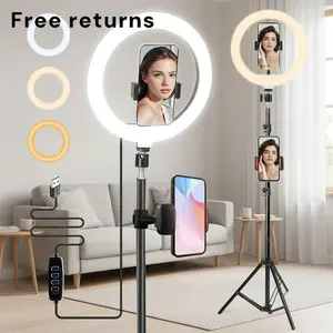 12" Professional Ring Light with 15-70" Adjustable Tripod - 3 Color Temperature LED Circle Light with Phone Holder for TikTok/YouTube/Makeup Photography#SummerWins#Fathersdaygift