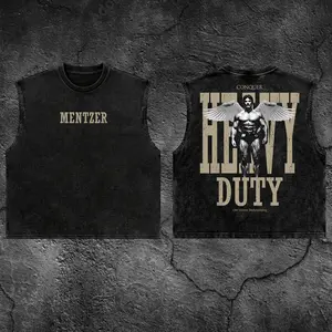 Heavy Duty Mike Mentzer Washed Tank, Mr.Olympia Bodybuilding, Heavy Duty Merch Fan, Gym Men's Top, Gym Apparel