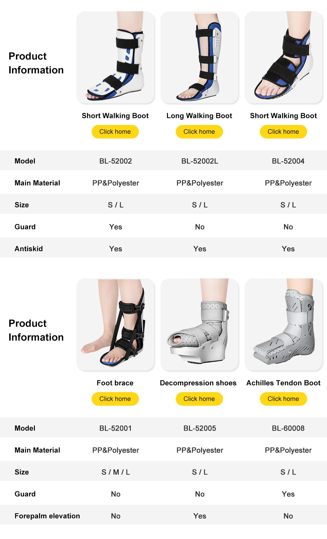Walking Boots Shoe Sprained Ankle, Plantar Fasciitis Relief Men & Women Support Left or Right Foot Leg Boots For Recovery Fracture Shoe Fits Men and Women Healthcare  Tool support sleeve plantar fasciitis Multicolor