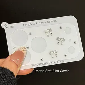 Transparent Bow Knot Lens Film for iPhone 17 Pro Max/17pro Back Camera Anti-Scratch Soft Film Cover