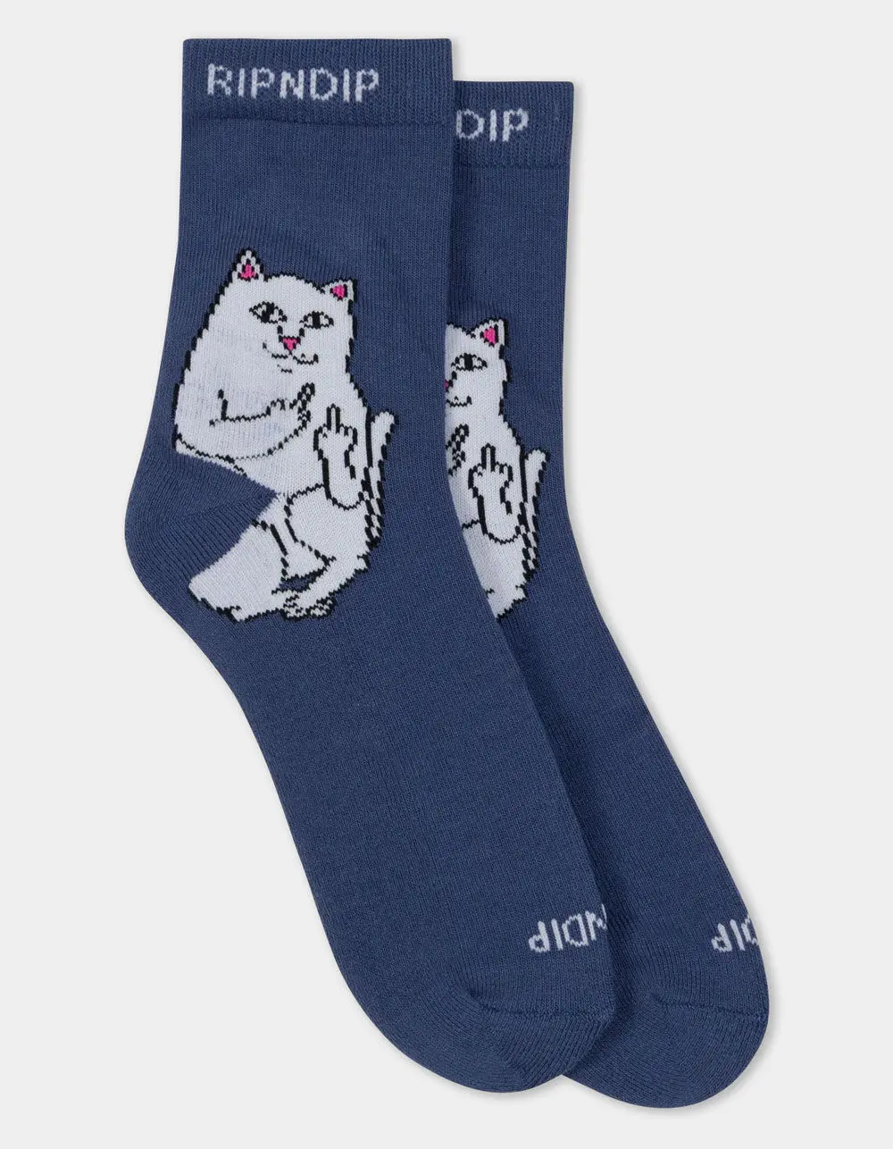 RIP N DIP Lord Nermal Mens Mid Crew Socks, Blue Combo