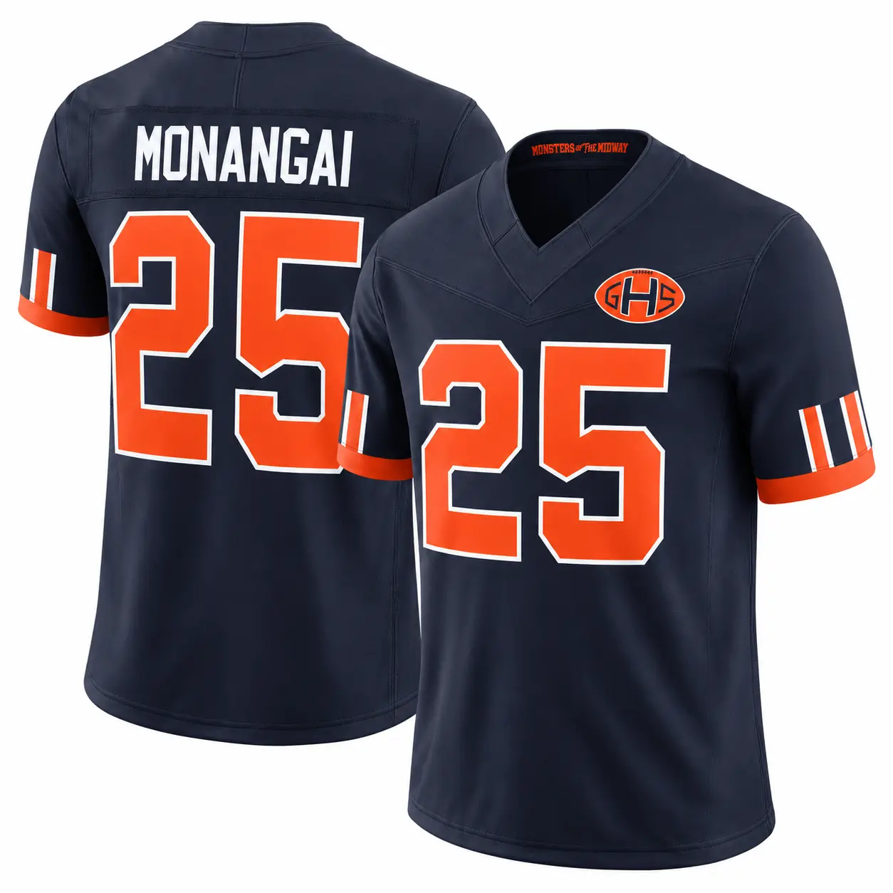 Men’s Navy Football Jersey with Logo, Classic Sports Shirt, Personalized Custom Name & Number, Game Day Athletic Top .