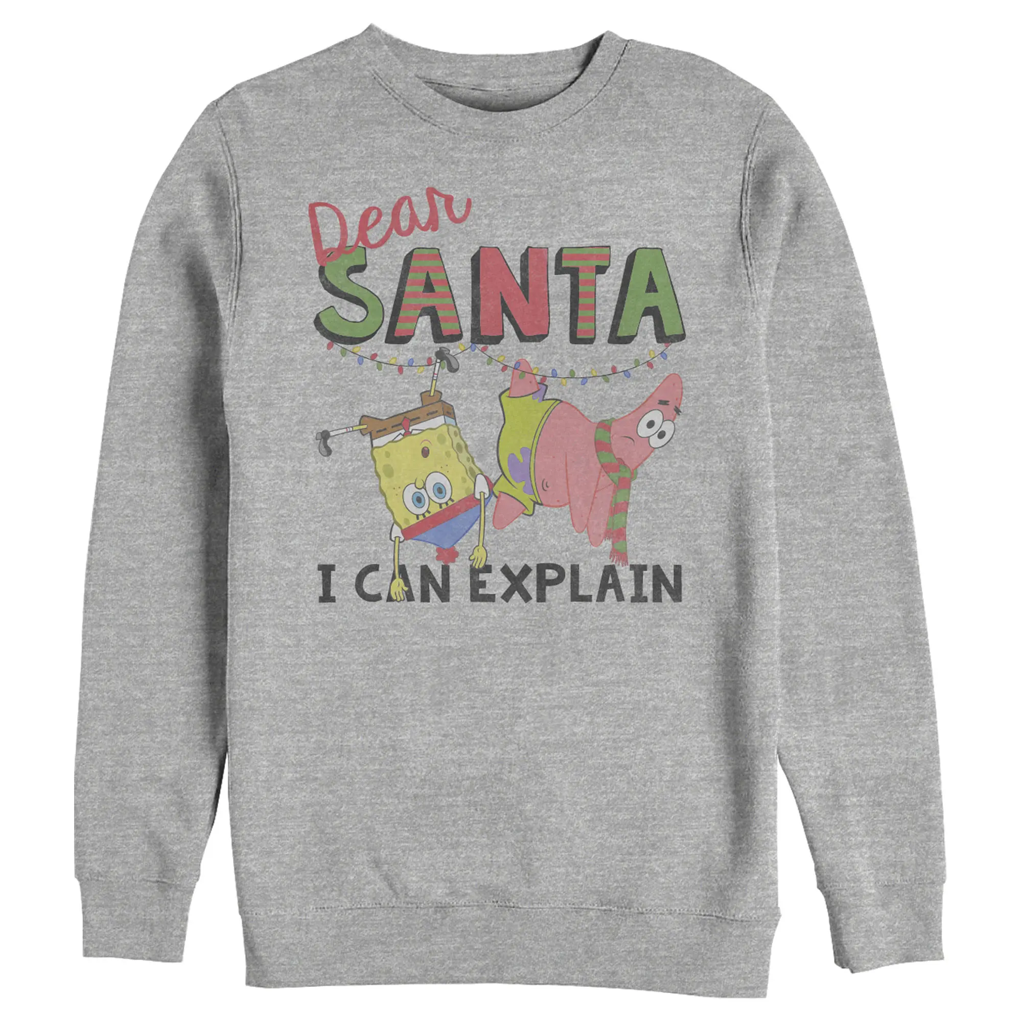 Men's SpongeBob SquarePants Christmas Santa Can Explain Sweatshirt