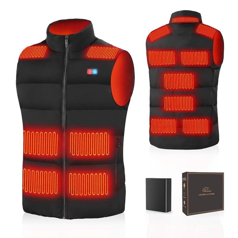 2026 Rrtizan Unisex Collarless Heated Vest - Carbon Fiber Heating, Lightweight, Battery-Included, Designer Mens Waistcoat/Gilet, Ideal for Winter Outdoor Use, Valentine's/Christmas Gift (0085/0086)