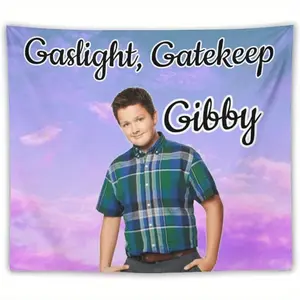 1pc, Gibby Meme (2) Tapestry Art Wall Hanging, Humorous Tapestries for Bedroom And Living Room Home Decoration. colorful decorative