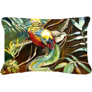 Carolines Treasures  Mandarin Pheasant Canvas Fabric Decorative Pillow
