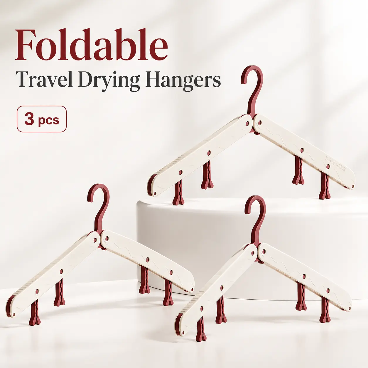 Foldable Hangable Clothes Hanger, Portable Space-Saving Travel Laundry Rack for Closet, Camping & Daily Clothing Storage, Racks