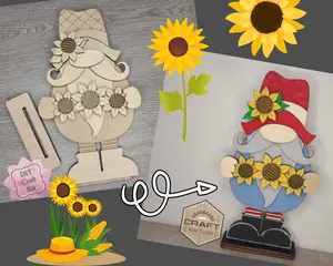 DIY Sunflower Gnome Shelf Sitter #300036