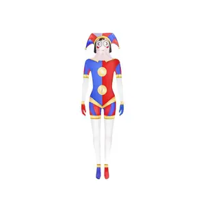 The Amazing Digital Circus Cosplay Costume Clown Pomni Jax Plushie Bunny Caine Ragatha Doll Dress Suit Cosplay Halloween Costume