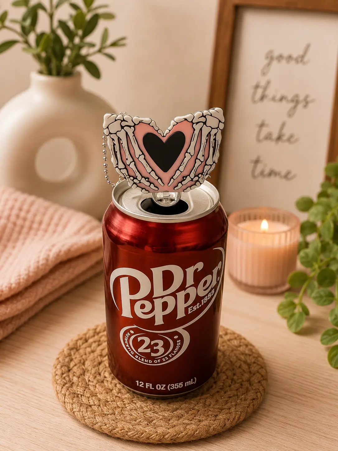 Skull Hands with Heart Can Opener Keychain | Halloween Nail Saver | 3D Printed Soda Can Tab Opener