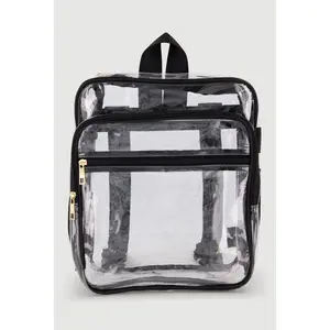 Transparent Backpack with Contrast Trim