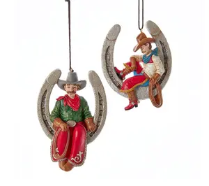 RC Home Decor-Western Cowboy Horseshoe Christmas Ornaments