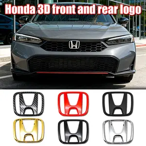 Honda Car Front & Rear Emblem Replacement, Durable Thickened Badges, Custom Exterior Decoration Car Decals for Civic, Accord, Cr-V, XR-V, Fit, Ur-V