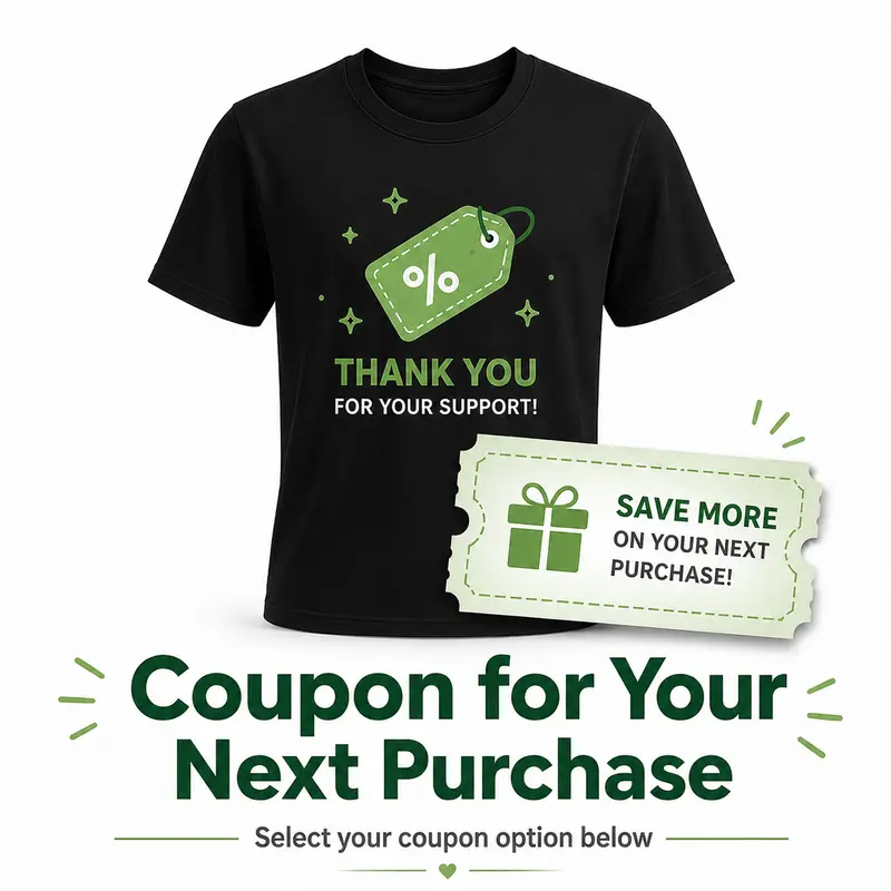 Thank You Packaging Insert T-Shirt, Customer Appreciation Card Design, Small Shop Order Message Card for Online Business Buyers.