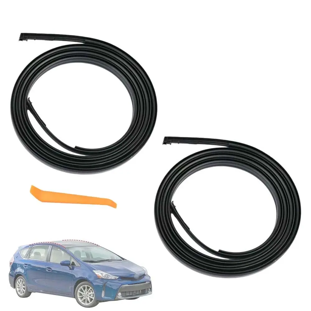 A Pair Roof Drip Molding LH+RH for Toyota Prius V 2012-2018 Replace 75555-47050 75556-47050 in-channel rain car rubber auto