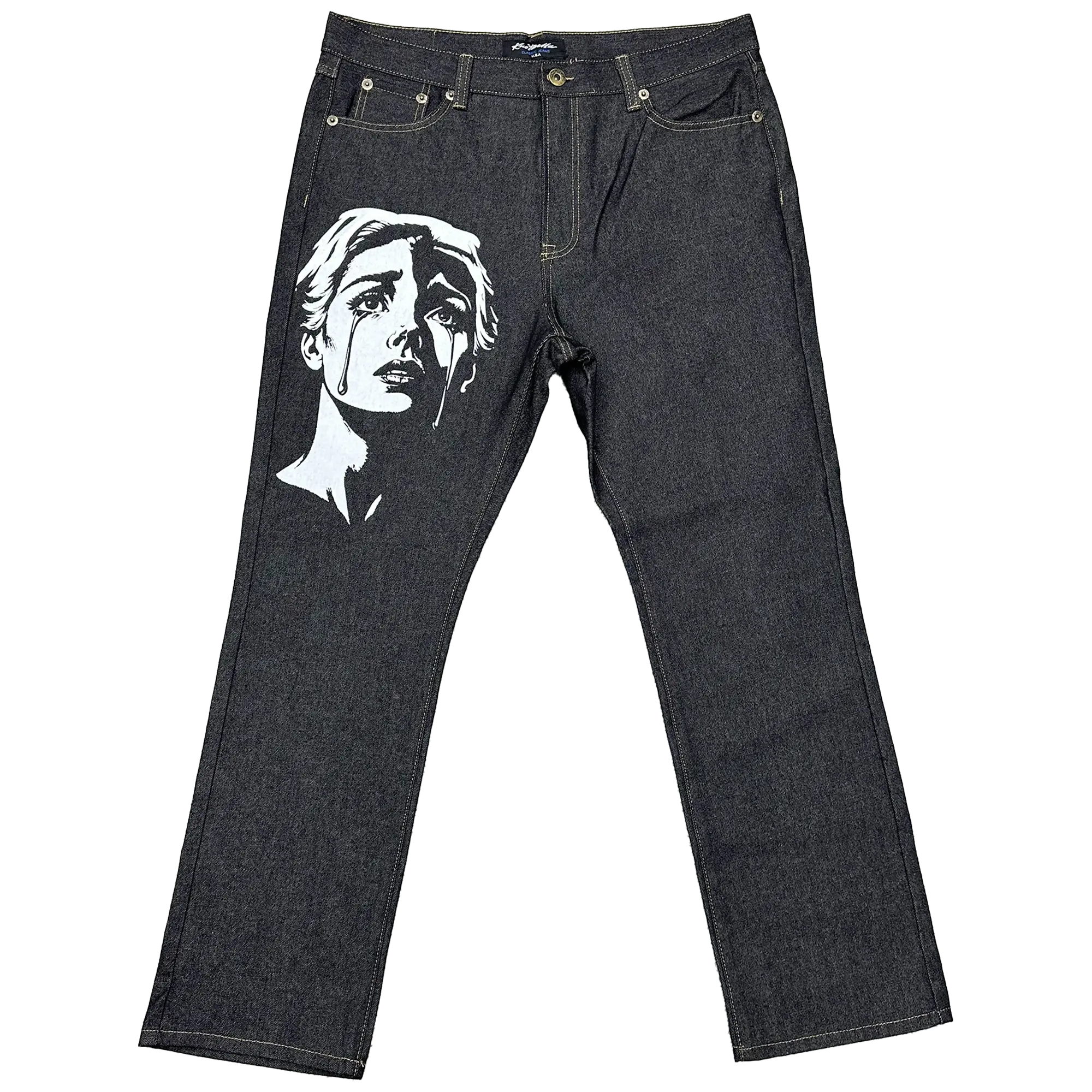 Beauty in tha struggle Charcoal Black Jeans
