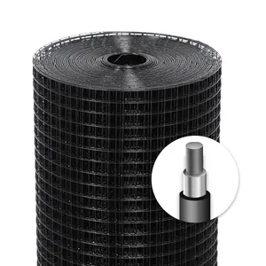 Black Hardware Cloth 1/2 inch 48 x 100 ft 19-Gange PVC Coated Wire Mesh Roll,Black Chicken Wire Fencing,Garden Fencing,Snake Fence, Welded Wire Mesh Fene Roll,Gopher Wire mesh