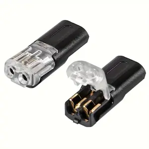 Quick Connect 2-Pin Wire Connector for LED Strips, Low Voltage Fast Plug with Locking Clip, DIY Home & Automotive Wiring Solution