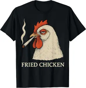 Fried Chicken Smoking Joint Funny Weed Lover  420 T-Shirt unisex Tee