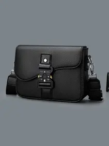 New Crossbody Bag, High-Quality Saddle Bag for Men, Fashionable Versatile Lock Closure Messenger Bag, Casual Shoulder Bag Trendy, Multifunction Messenger Bag