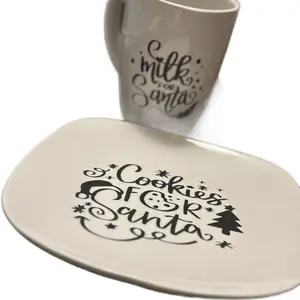 Milk & Cookies for Santa Cup/Plate Set - Perfect for the Holidays