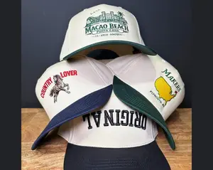 Vintage Macao Beach Masters Golf Hat Cap Leather Strap Adjustable American Needle USA 90s, Custom Embroidery Design, Perfect Gift for Him or Her, Daily Wear