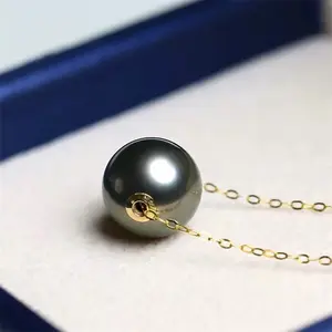 Natural Sea Water Pearl Tahiti Black Pearl Necklace LULU Pendant Comes with S925 Silver adjustable Chain Lucky Classic Simple Design Fashionable Versatile Gift Box