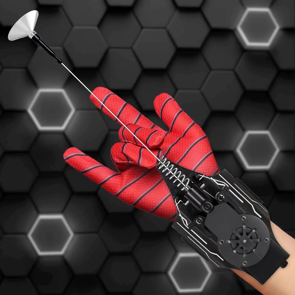 Parent-child interactive toys Boutique Spider Web Shooter Toy Set 8 FT Realistic Web Launcher String for Kids Superhero Cosplay Costume Prop Indoor Outdoor Toy gift for boys and girls Ages 3-12 outdoor birthday gift safe play