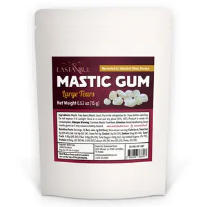 Eastanbul Mastic Gum Chewing Gum, Large Sized Natural Tears of Chios 0.53oz