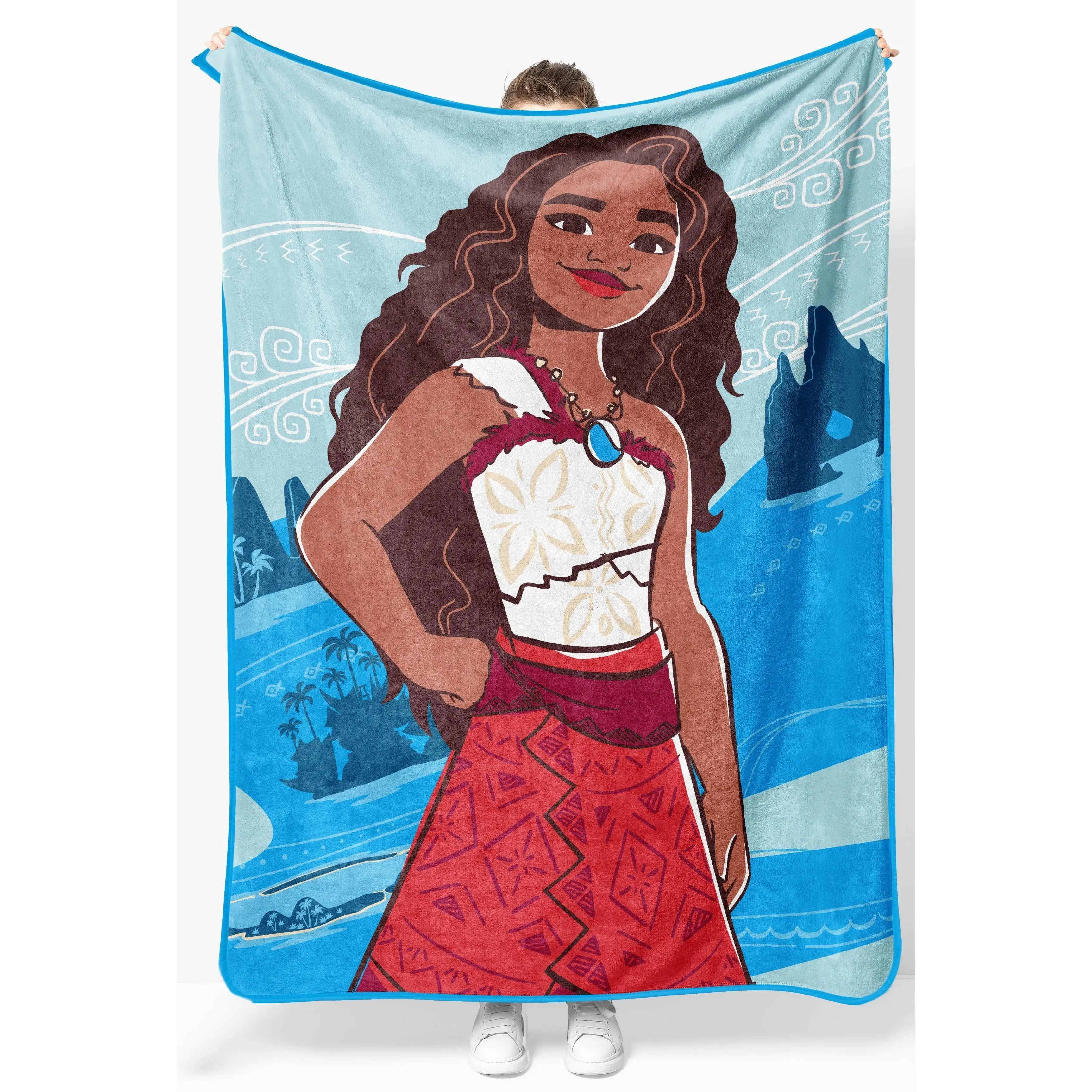 Jay Franco Disney Princess Moana Summer Breeze Plush Throw Blanket