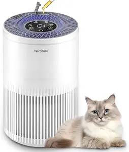 Air Purifiers for Home Large Rooms up to 1235ft², TeraAire True HEPA Air Purifier for Bedroom Pets with Fragrance Sponge, Timer, Air Filter Cleaner for Smoke, Odor, Dander, Pollen (White) fresh  air  fix