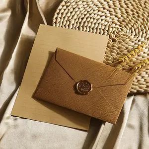 17pcs Linen Envelope Set, Thickened Linen Envelopes for Handwritten Love Letters, Birthday Greeting Cards, Includes 11 Papers + 3 Envelopes + 3 Wax Seals