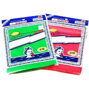 8 pcs Asian Exfoliating Bath Washcloth - Red & Green