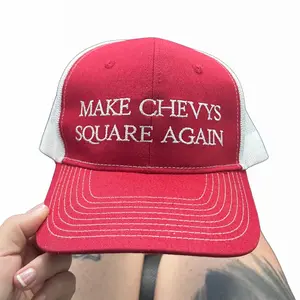 Save the Squarebodys Red White Trucker hat