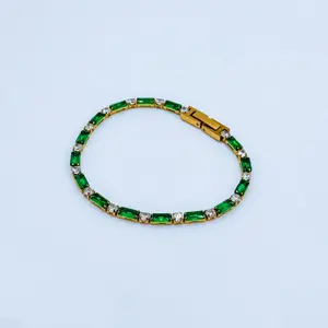 Gold Emerald Bracelet