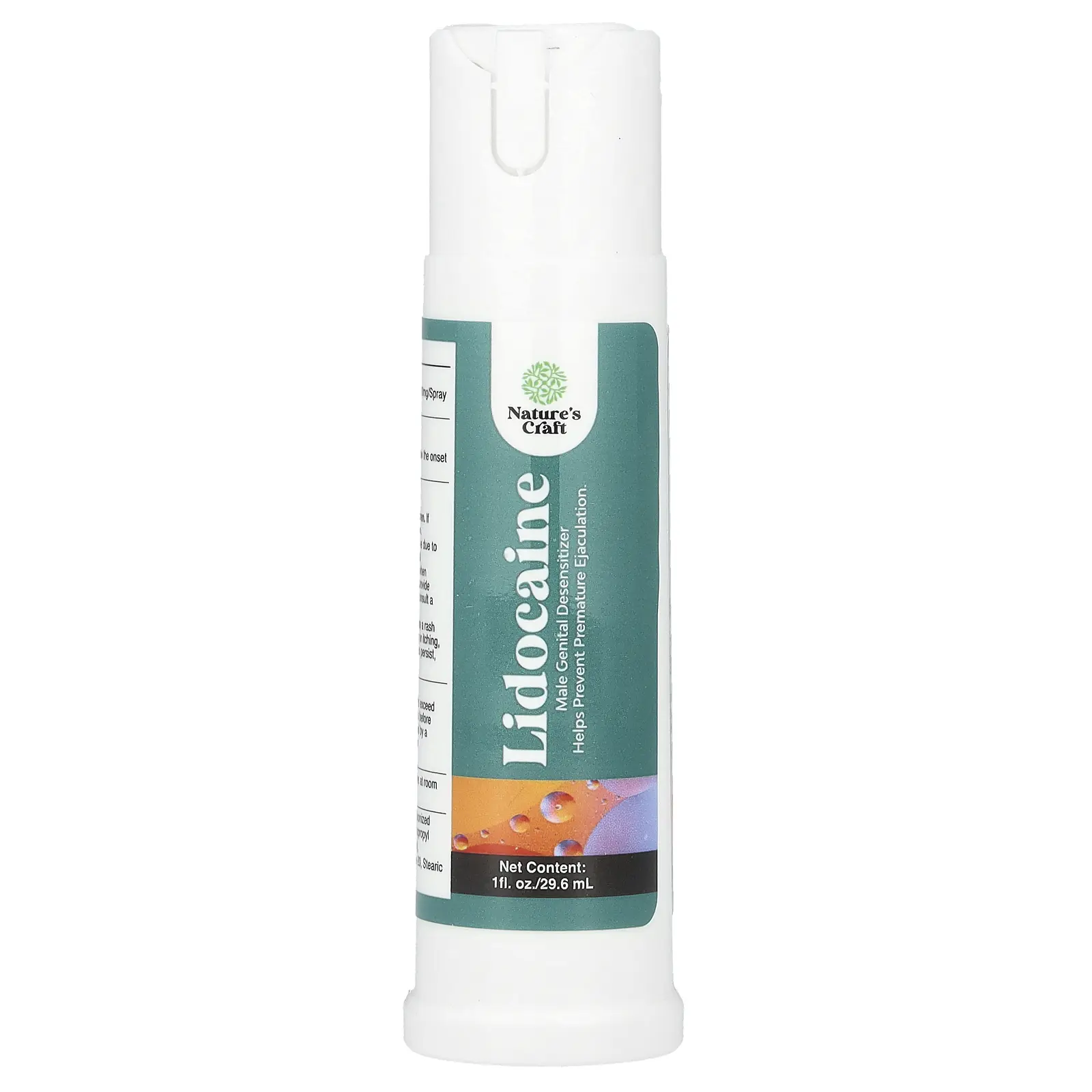 Nature's Craft Lidocaine, Male Genital Desensitizer, 10 mg, 1 fl oz (29.6 ml)
