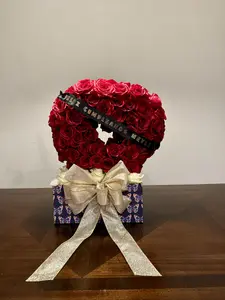 Red Rose Heart Floral Arrangement