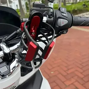 Sturdy Motorcycle & Bicycle Water Bottle Holder - Easy Install, Secure & Adjustable, Durable Black Metal Cage for Outdoor Adventures, Travel, and Commuting, Travel Hydration Gear, Sleek Design, Robust Construction