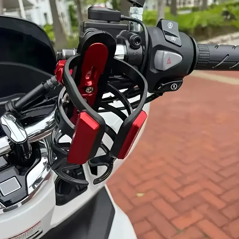 Sturdy Motorcycle & Bicycle Water Bottle Holder - Easy Install, Secure & Adjustable, Durable Black Metal Cage for Outdoor Adventures, Travel, and Commuting, Travel Hydration Gear, Sleek Design, Robust Construction