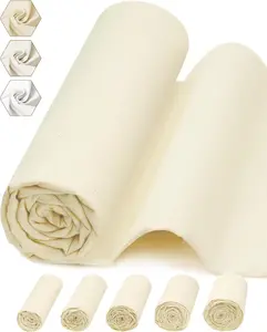 FIVEIZERO 100% Cotton Muslin Fabric by The Yard,63in x 1Yards Unbleached Natural Cotton Material–Medium Weight Beige Calico Fabric for Sewing,Quilting,Embroidery,Crafts & Apparel Projects