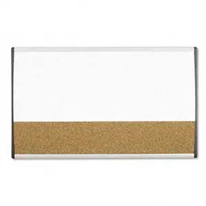 Quartet  Magnetic Dry Erase/Cork Board Painted Steel 18 x 30 White/Aluminum Frame
