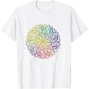 Curse Word Mandala Graphic Tees 1 T Shirt for Women Casual Cotton Breathable Top Womenwear Chic Colorful long sleeve tops vintage graphic tees life of a showgirl merch