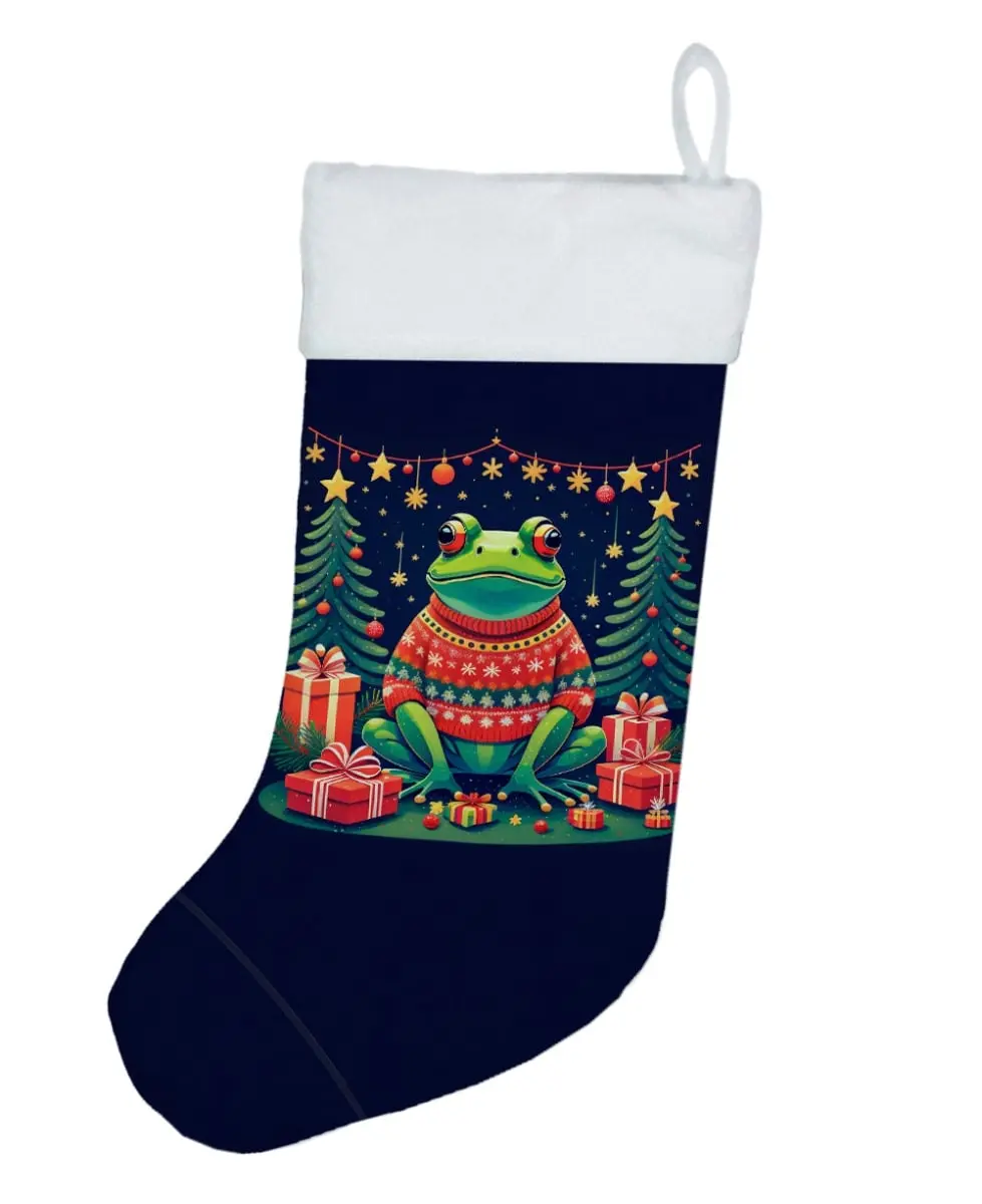 Carolines Treasures DAC1179CS 18 x 13.5 in. Frog Christmas Stocking