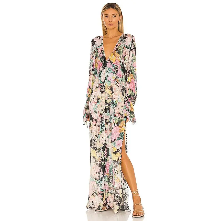 HEMANT AND NANDITA X REVOLVE Teien Caftan in Black