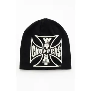 West Coast Choppers Men's Black Logo Skullcap Beanie