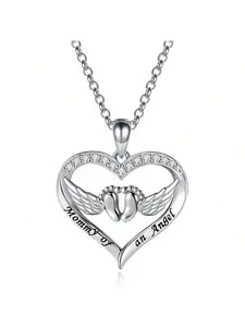 Mommy of an Angel Necklace Birthstone Sympathy Gift Stillborn Memorial Pendant for Mom