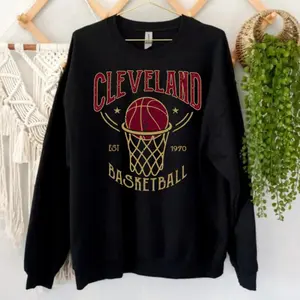 Cleveland Basketball Est 1970 Vintage 90s Sweatshirt, Cleveland Basketball Team Gameday Hoodie, Basketball Retro Shirt, For Her, For Him ooshn5gg4wjw