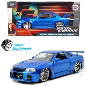 Jada 1:24 Fast & Furious Brian’s 2002 Nissan Skyline GT-R R34 Blue - Diecast Car